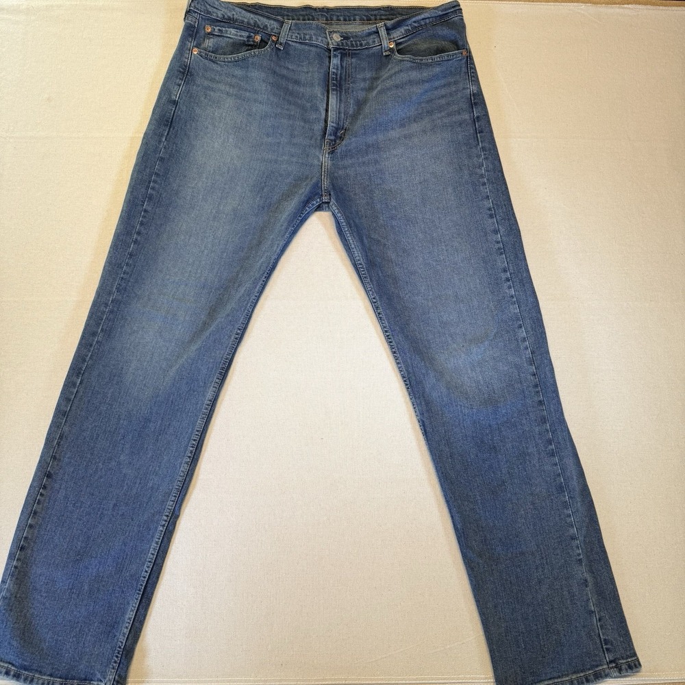 Levi's 505 Jeans Mens 40x34 Blue Cotton Denim Straight Workwear Classic Zip Fly